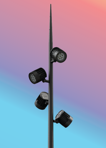 Click to view Ligman Lighting's Odessa Cluster Spike Pole (model UOD-21XXX).